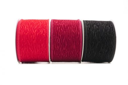 Cinta de alambre texturizada de terciopelo con grano de madera_KF9608 (1)